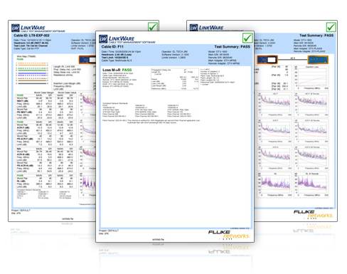 LinkWare reporty